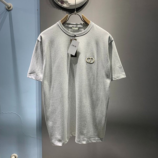 新作◆ディオール CDアイコン Tシャツ コピー コットン クルーネック 刺しゅうロゴ 4色 013J600A0589
